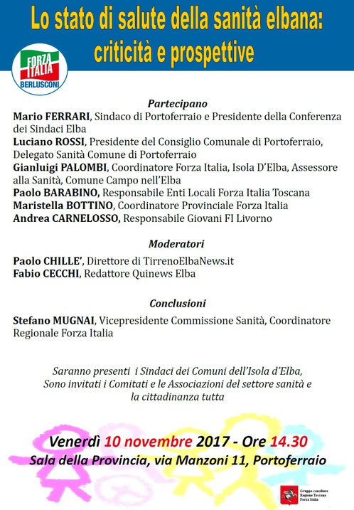 Il sistema salute all’Elba tra criticità e prospettive
Forza Italia ne parla a Portoferraio con Mugnai